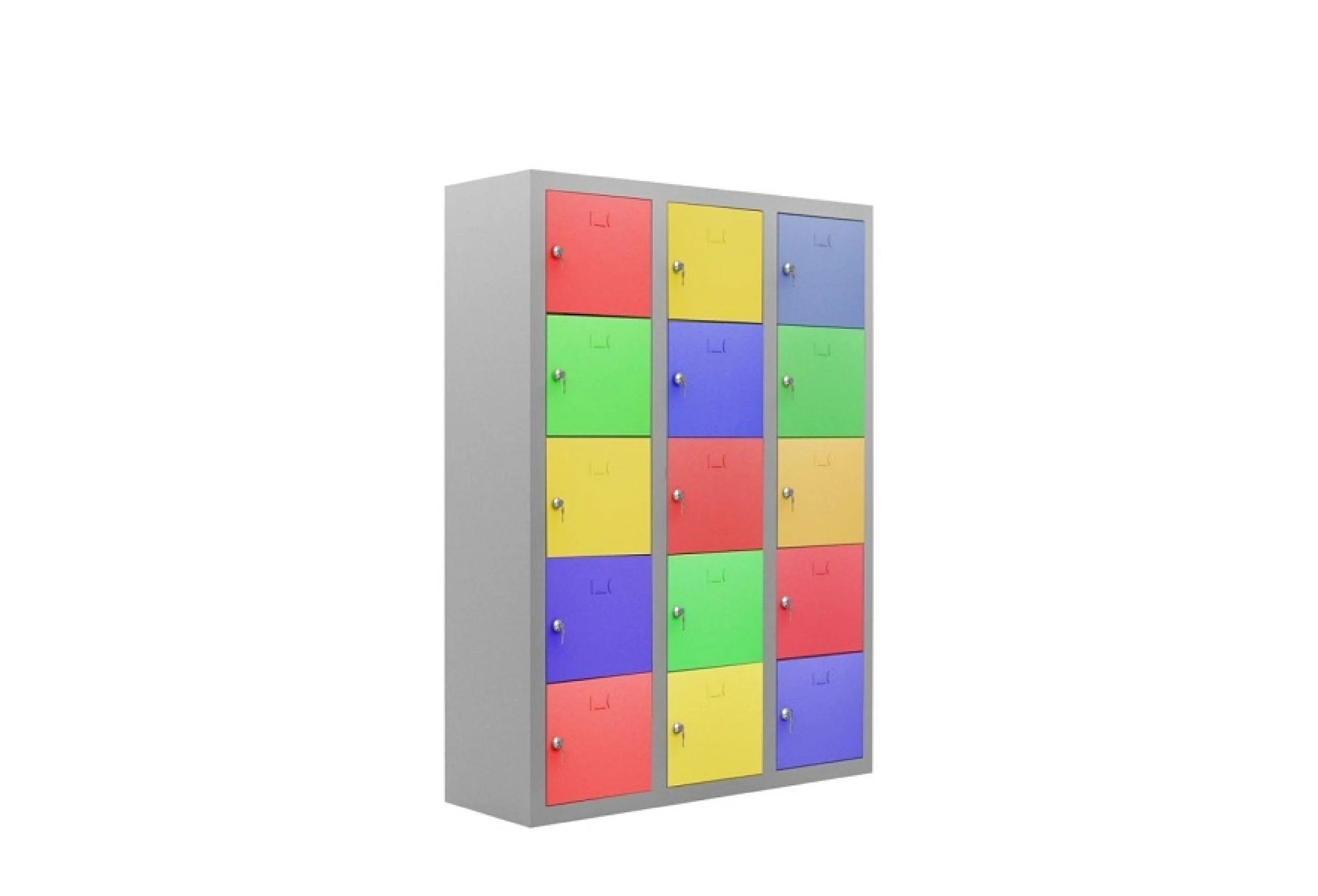 15 Gözlü Emanet Dolabı Renkli Çapraz