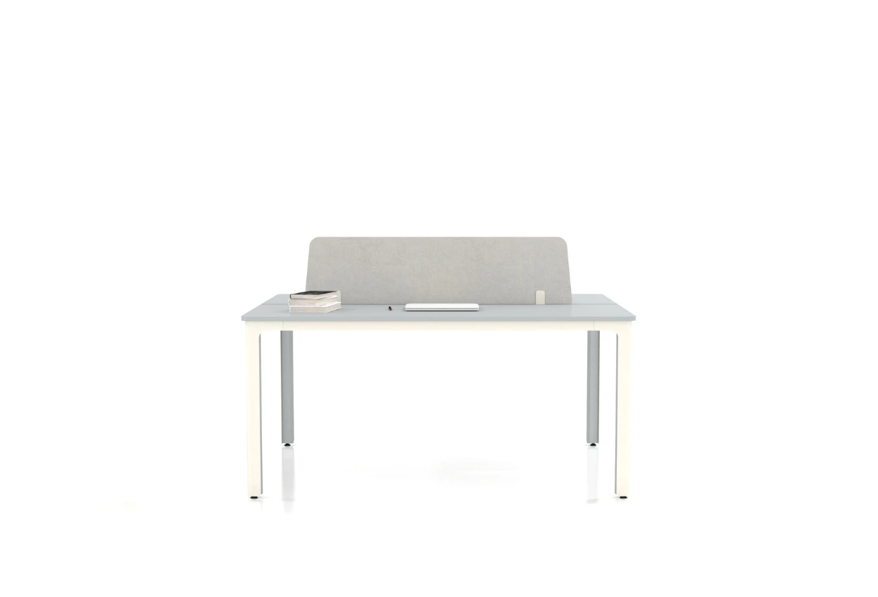 ikili ofis calisma masasi beyaz on gorseli