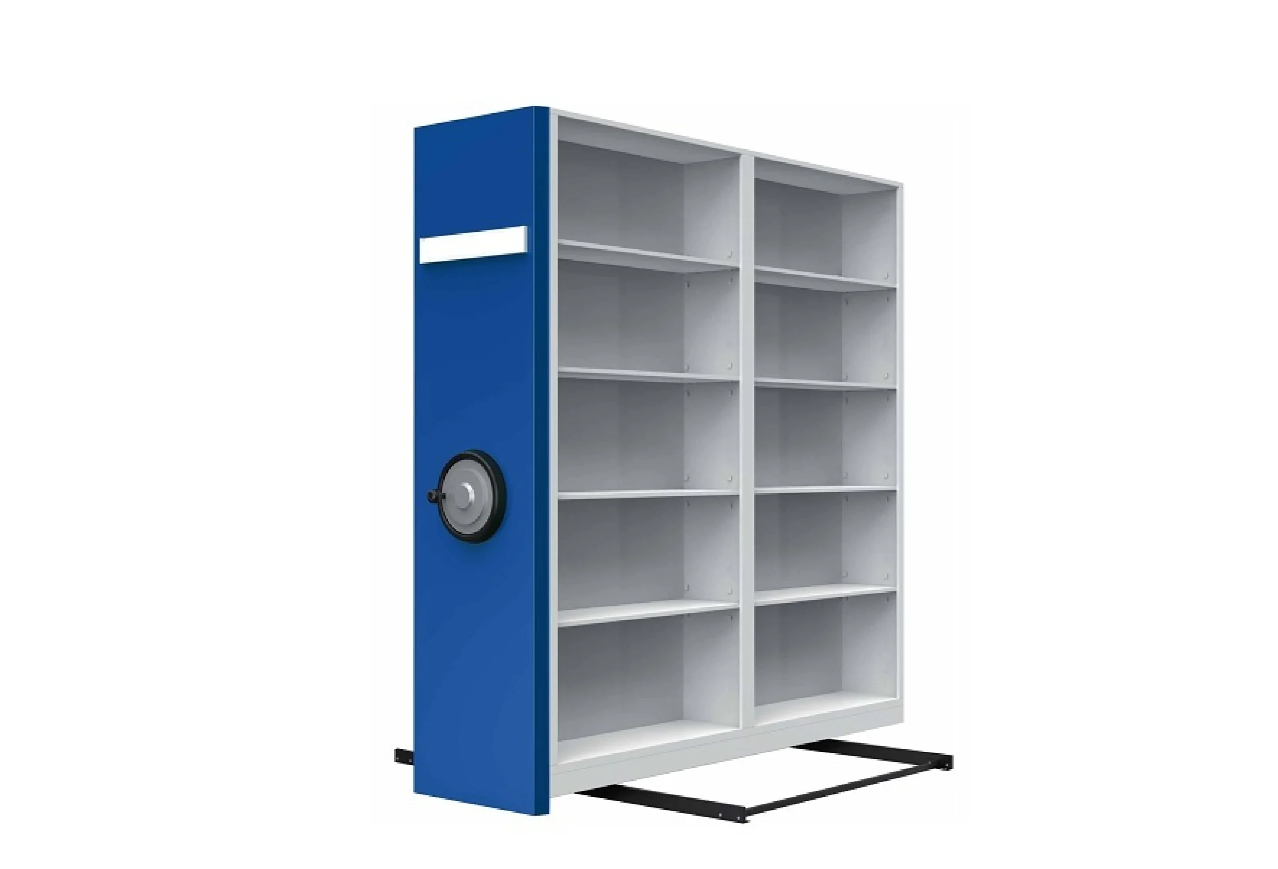 İkili Çift Yüzlü Volanlı Arşiv Dolabı Mavi Çapraz