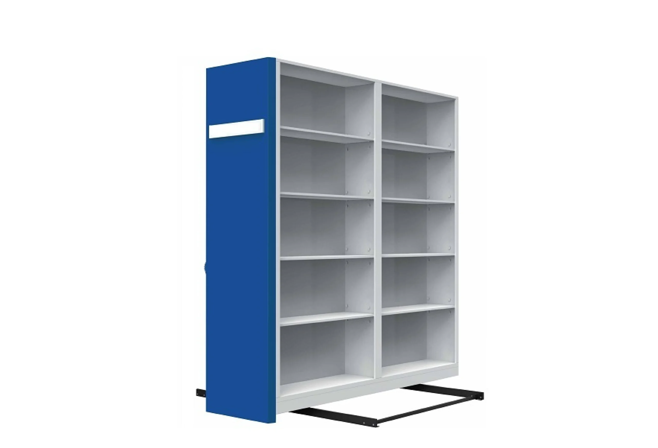 İkili Çift Yüzlü Arşiv Dolabı Mavi Çapraz