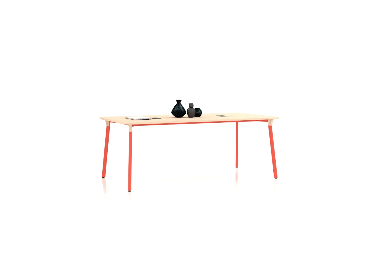 Fly Toplantı Masası Krem Çapraz