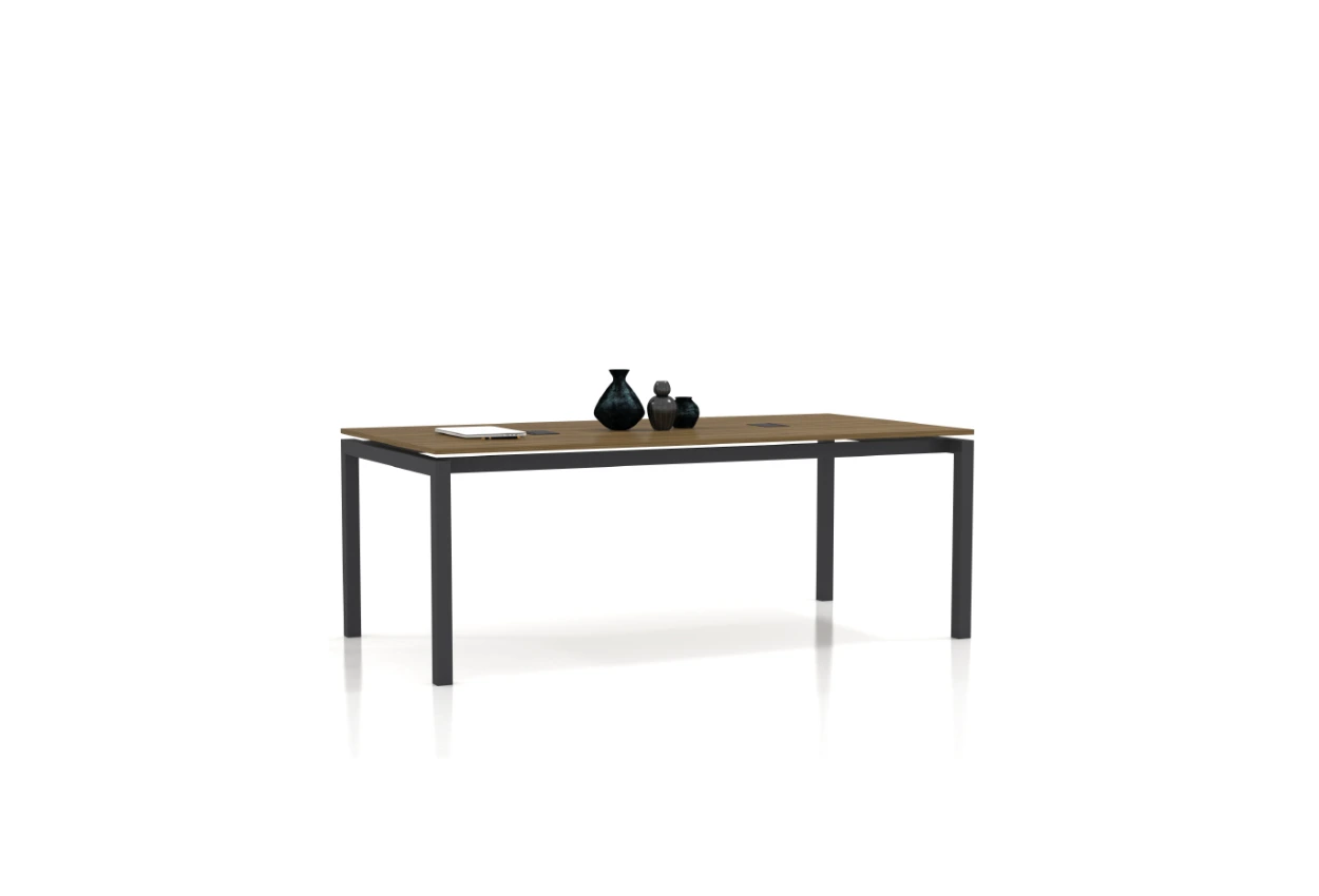 Kare Toplantı Masası Kahverengi Çapraz