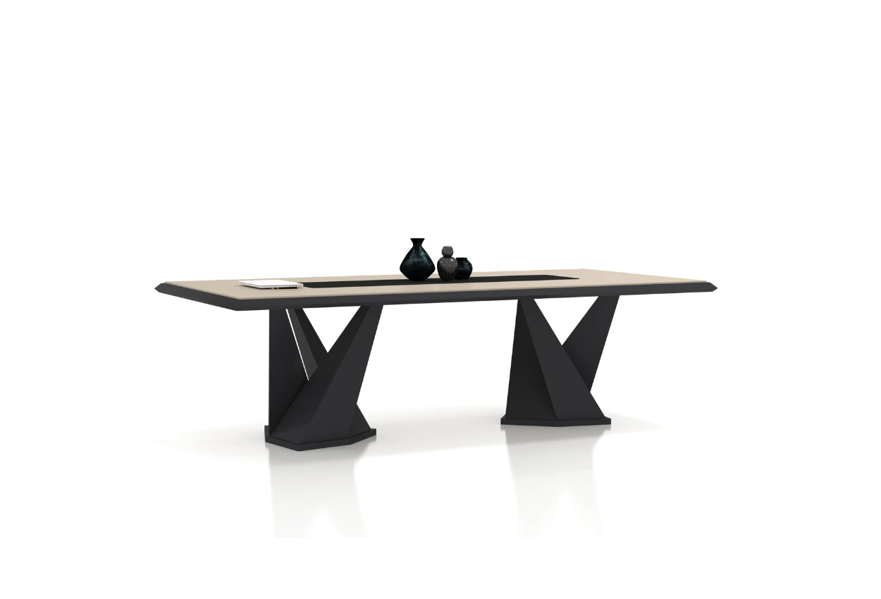 Shape Toplantı Masası Krem Çapraz