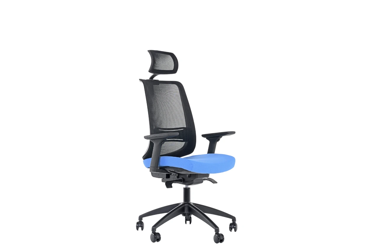 Ment Yönetici Koltugu Mavi çapraz