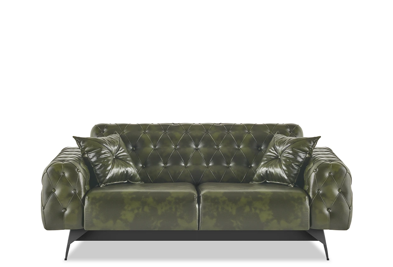 Grato İkili Kanepe Yeşil Ön