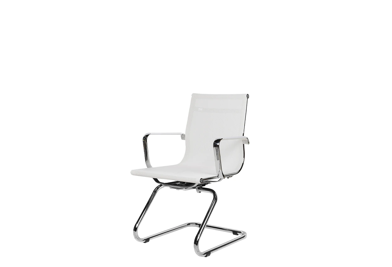 Gwen Misafir Koltuğu U Ayak Beyaz Çapraz