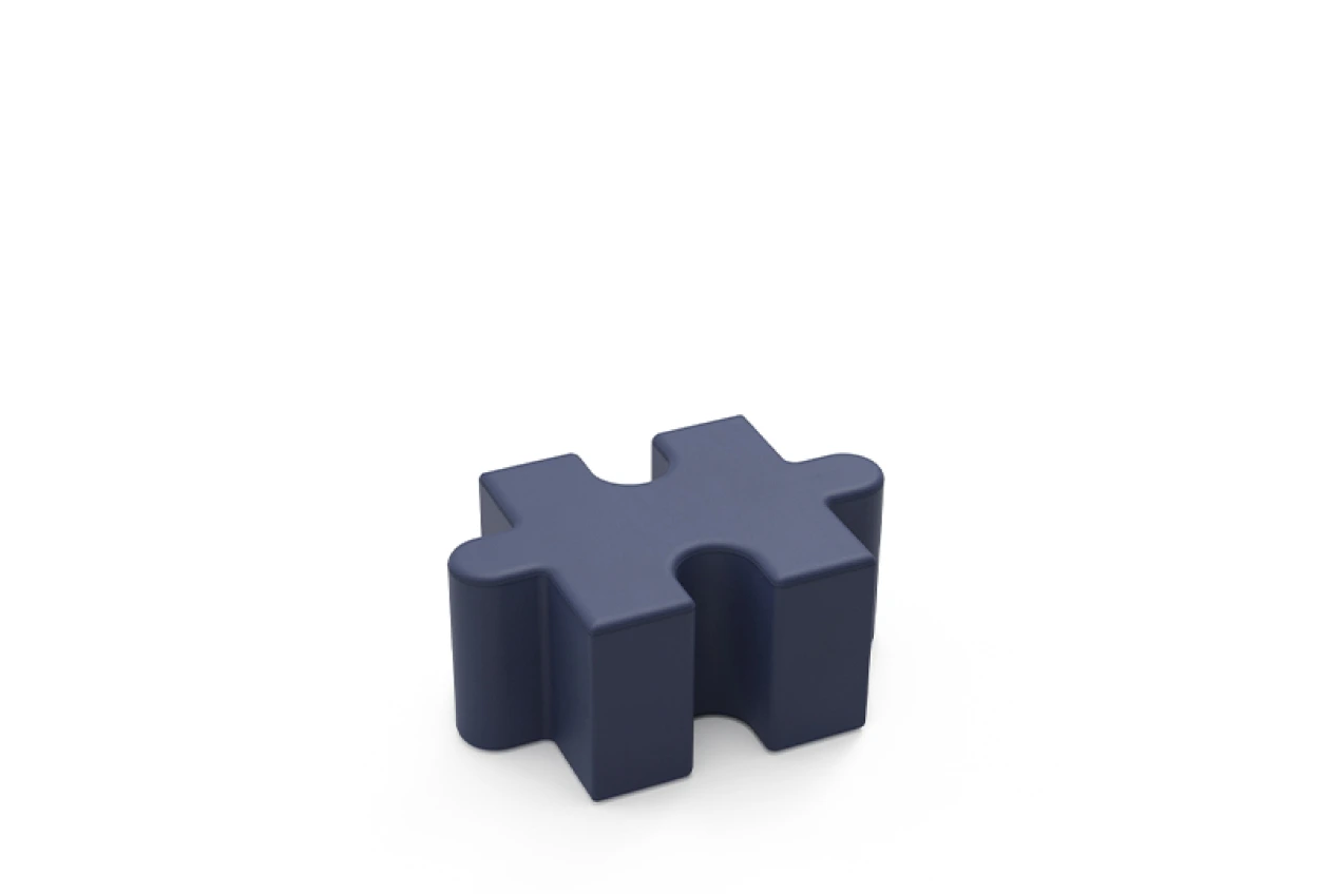 Puzzle Puf Mavi Çapraz