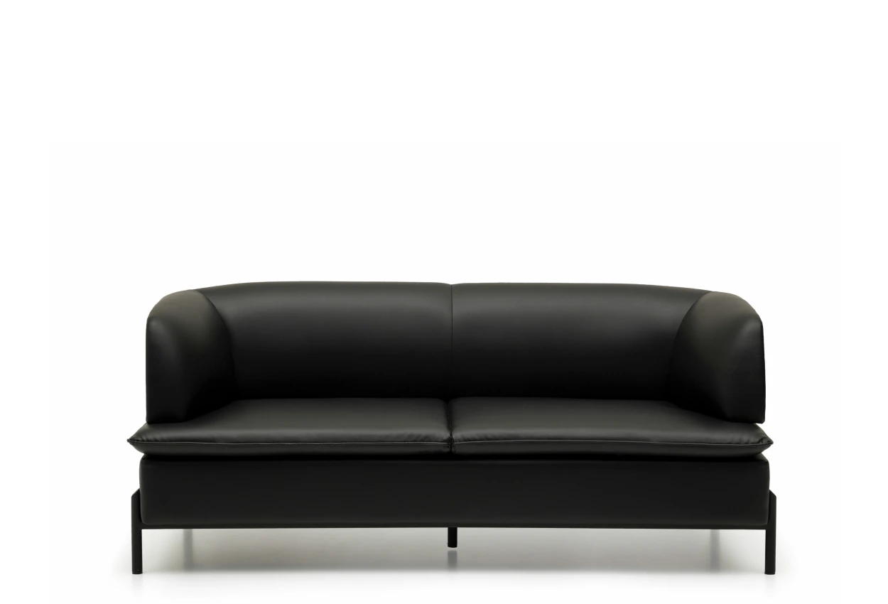 Robin Üçlü Kanepe Siyah Ön