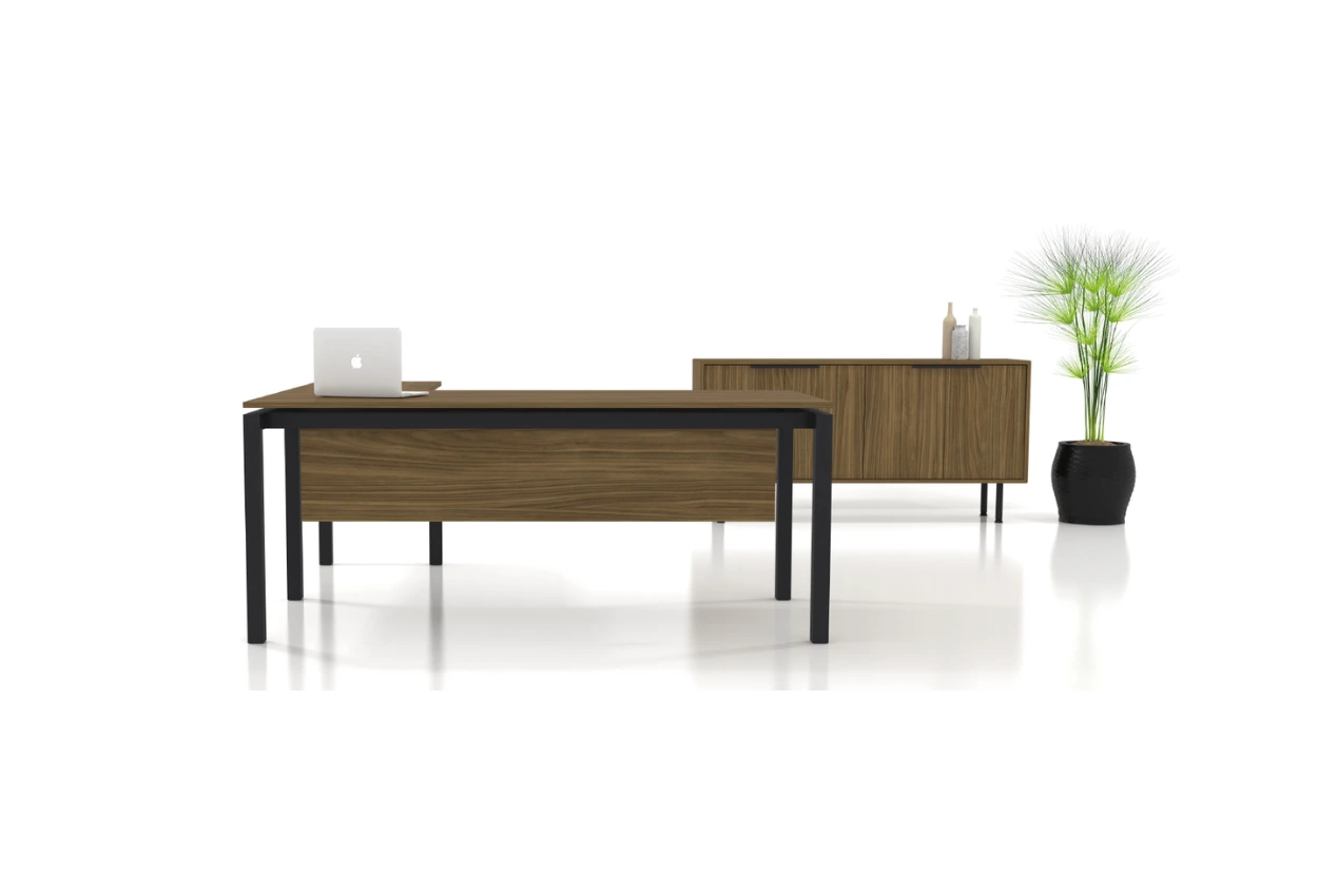 Kare Ara Yönetici Takımı Kahverengi Düz